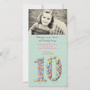Carte Ballons de fête du 10e anniversaire