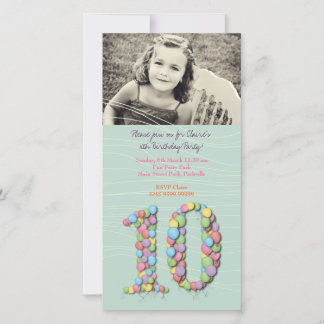 Carte Ballons de fête du 10e anniversaire
