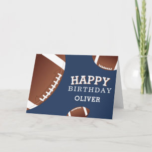 Carte Ballons de Football Américain Sports Joyeux Annive