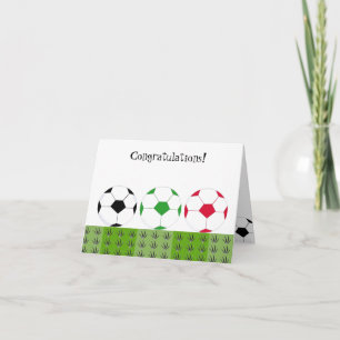 Carte Ballons de Football - Félicitations