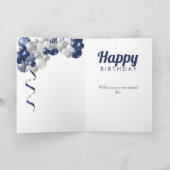 Carte Ballons de la marine de grand-fils, 18e anniversai (Intérieur)