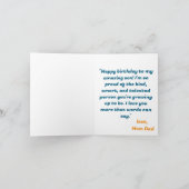 Carte Ballons de morceaux de gâteau mignonne Joyeux anni (Intérieur)