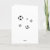 Carte Ballons de soccer vert garçon Joyeux anniversaire (Dos)