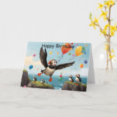 Carte Ballons d'eau de falaise de macareux américains (Fleur jaune)