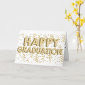 Carte Ballons d'huile d'or Happy Graduation (Fleur jaune)