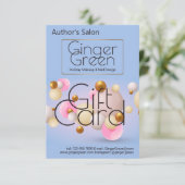 Carte Ballons d'or bleu rose (Debout devant)