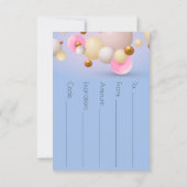 Carte Ballons d'or bleu rose (Dos)