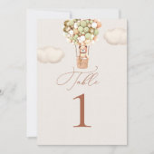 Carte Ballons d'or vert ours Numéro de tableau (Devant)