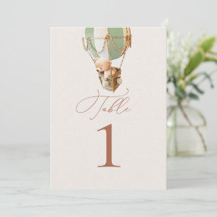 Carte Ballons d'ours Numéro de tableau