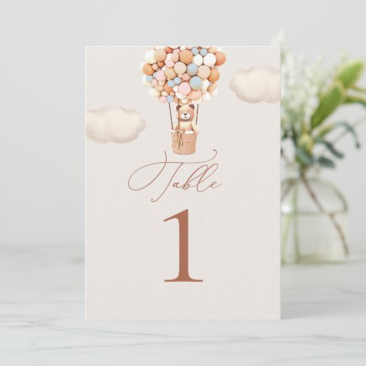 Carte Ballons d'ours Numéro de tableau (Debout devant)