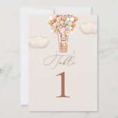 Carte Ballons d'ours Numéro de tableau (Dos)