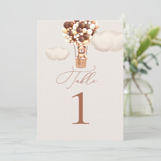 Carte Ballons d'ours Numéro de tableau (Debout devant)