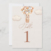 Carte Ballons d'ours Numéro de tableau (Dos)