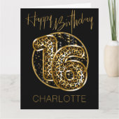 Carte Ballons en feuille d'or à impression léopard pour (Devant)
