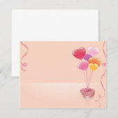 Carte Ballons en forme de cœur et chocolats (Devant / Derrière)