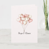 Carte Ballons en forme de cœur roses pour la Saint-Valen (Devant)