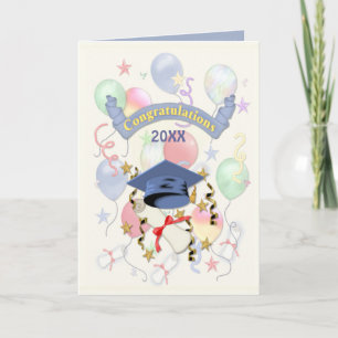 Carte Ballons Festive Graduation