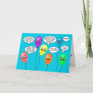 Carte Ballons Hélium amusant pour Admin Pro Day