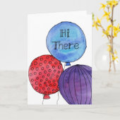 Carte Ballons Hi There (Fleur jaune)