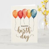 Carte Ballons Joyeux à Points (Fleur jaune)