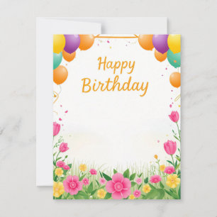 Carte Ballons Joyeux Anniversaire