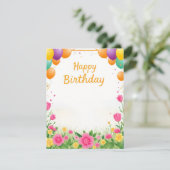 Carte Ballons Joyeux Anniversaire (Debout devant)