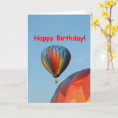 Carte Ballons, Joyeux anniversaire, 2 génériques (Fleur jaune)