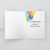 Carte Ballons Lumineux Ajouter Nom et âge Anniversaire S (Intérieur)