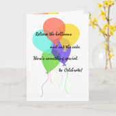 Carte Ballons Lumineux Ajouter Nom et âge Anniversaire S (Fleur jaune)