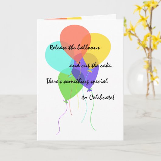 Carte Ballons Lumineux Ajouter Nom et âge Anniversaire S (Fleur jaune)