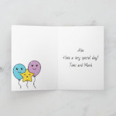 Carte Ballons mignons colorés 7e anniversaire (Intérieur)