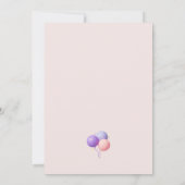 Carte Ballons mignons violets roses Joyeux anniversaire (Dos)