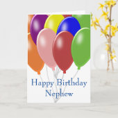 Carte Ballons personnalisés Nephew Anniversaire (Fleur jaune)