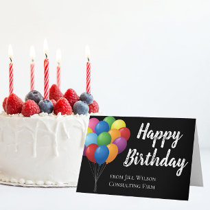 Carte Ballons personnalisés pour l'anniversaire d'affair