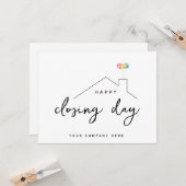 Carte Ballons pour la journée de clôture heureuse de l'i (Devant/Arrière en situation)