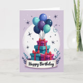 Carte Ballons Présentés à Points (Devant)
