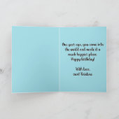 Carte Ballons roses de bébé doux 1er anniversaire Saluta (Intérieur)