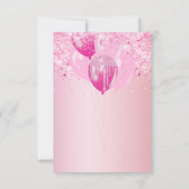 Carte Ballons roses fille heureux anniversaire (Dos)