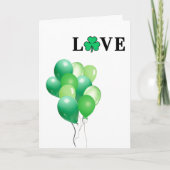 Carte Ballons Verts J'AIME L'Irlande Plaid Universel (Devant)