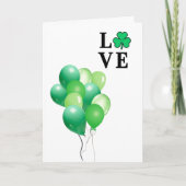 Carte Ballons verts LOVE Irlande Couverture polyvalente (Devant)