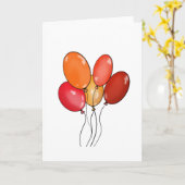 Carte Ballons vibes heureuses (Fleur jaune)
