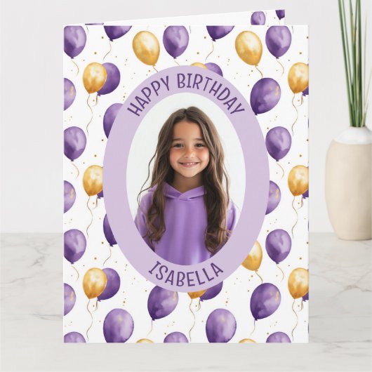Carte Ballons violets (Devant)