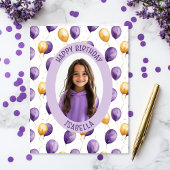 Carte Ballons violets