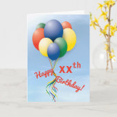Carte Ballons volants Bundle Joyeux anniversaire (Fleur jaune)