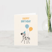 Carte Ballons zèbres mignons (Devant)