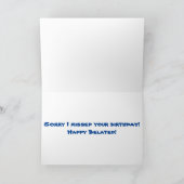 Carte Balloon à air chaud doré Anniversaire (Intérieur)