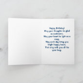 Carte Balloon à air chaud Joyeux anniversaire. (Intérieur)