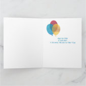 Carte Balloon coloré Anniversaire Fille (Intérieur)