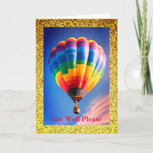 Carte Balloon Get Well, 5" x 7" Plier Get Well Card