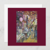 Carte Balloon rose soleil et lune, Singapour (Devant / Derrière)